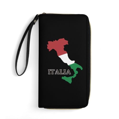 Leder Geldbörse Italien Flagge Karte Tragbare Brieftasche Retro Kartenetui Nette Kleine Münzbörse Für Freundin, Mutter, Mädchen von Generic