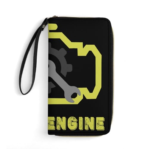 Leder Geldbörse Motorkontrollleuchte Prüfen Mechaniker Autoreparatur 7 Wallet Nette Verschluss Geldbörsen Tragbare Handtaschen Für Kinder, Freundin, Freund von Generic