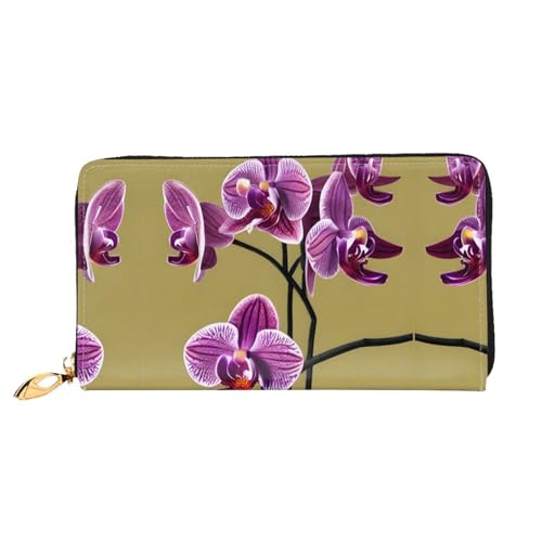 Leder Geldbörse Orchideen Reißverschluss Geldbörse Kreative Wallet Tragbare Kartenetui Für Mutter, Tochter, Lehrer von Generic