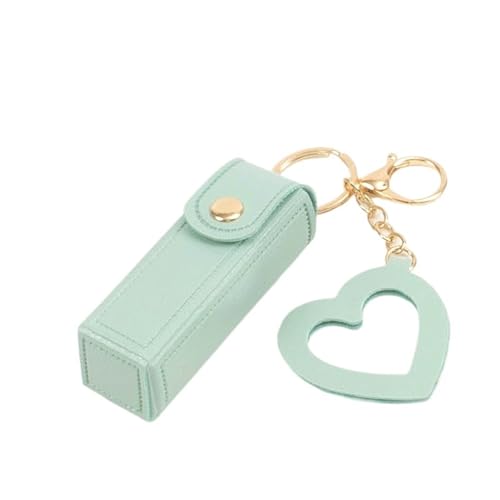 Leder PU Damen Lippenstift Tragbare Lippenbalsam Aufbewahrungstasche Lippenstift Schutzhülle(Green) von Generic