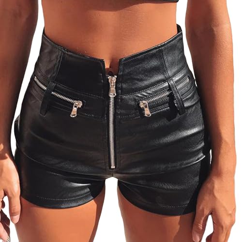 Leder Shorts Damen Hohe Taille Kurze Hose Lederoptik PU Kunstlederhose Glänzend Kunstleder Stretch Zip Hotpants Sexy Hosen High Waist Nachtclub Karneval Clubwear Leder Shorts Damen Hohe Taille Kurze Hose Lederoptik PU Kunstlederhose Glänzend Kunstleder Stretch Zip Hotpants Sexy Hosen High Waist Nachtclub Karneval Clubwear von Generic