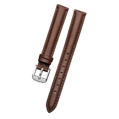 Leder Uhrenarmband 12mm 14mm 16mm 18mm Damen Mehrfarbiges Armband(Brown 1,18mm) von Generic