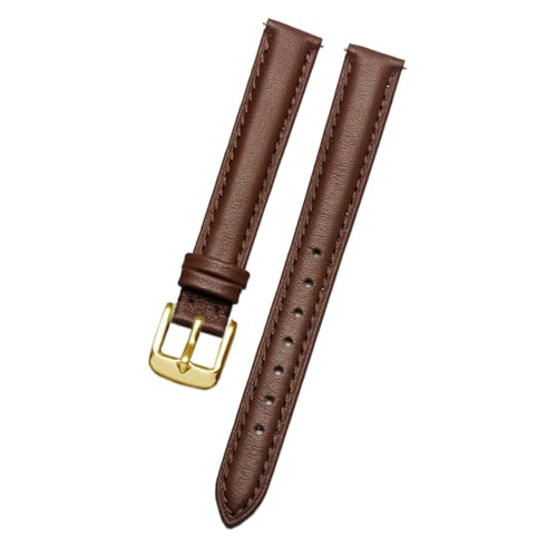 Leder Uhrenarmband 12mm 14mm 16mm 18mm Damen Mehrfarbiges Armband(Brown 2,18mm) von Generic