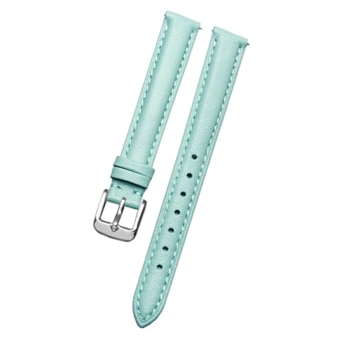 Leder Uhrenarmband 12mm 14mm 16mm 18mm Damen Mehrfarbiges Armband(Light Blue 1,18mm) von Generic