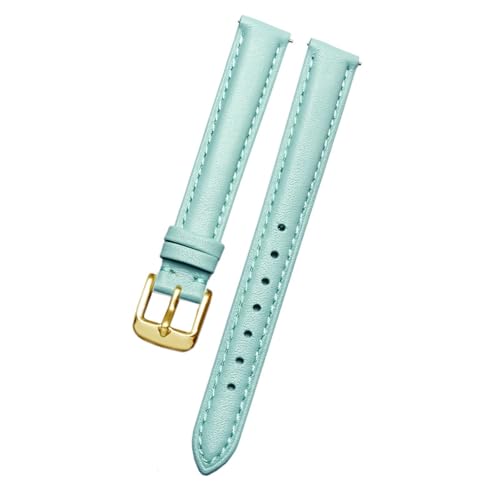 Leder Uhrenarmband 12mm 14mm 16mm 18mm Damen Mehrfarbiges Armband(Light Blue 2,15mm) von Generic