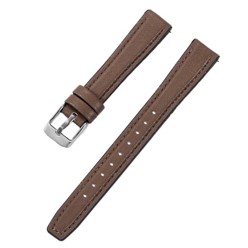 Leder Uhrenarmband Armband Schlankes Uhrenarmband Uhrenzubehör(Dark Brown,10mm) von Generic