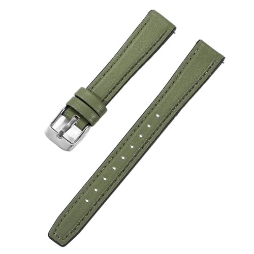 Leder Uhrenarmband Armband Schlankes Uhrenarmband Uhrenzubehör(Light Green,14mm) von Generic