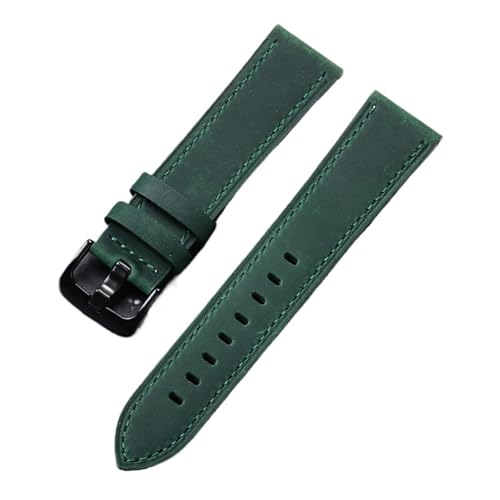 Leder Uhrenarmband Quick Release Soft Uhrenarmband Herren Damen Uhrenzubehör(Green,22mm) von Generic
