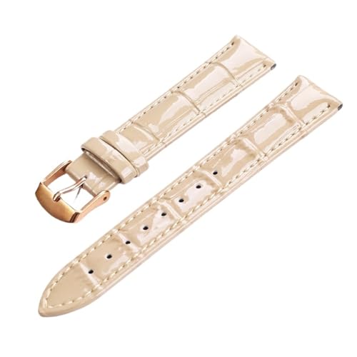 Lederarmband for Herren und Damen, Uhrenzubehör(Apricot,16mm) von Generic