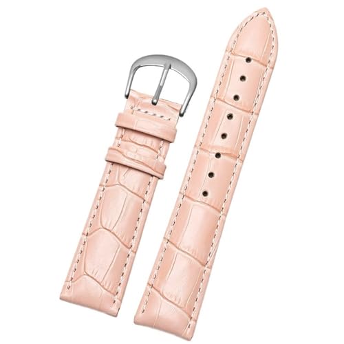 Lederarmband for Smartwatches for Herren und Damen(1 pink,17mm) von Generic