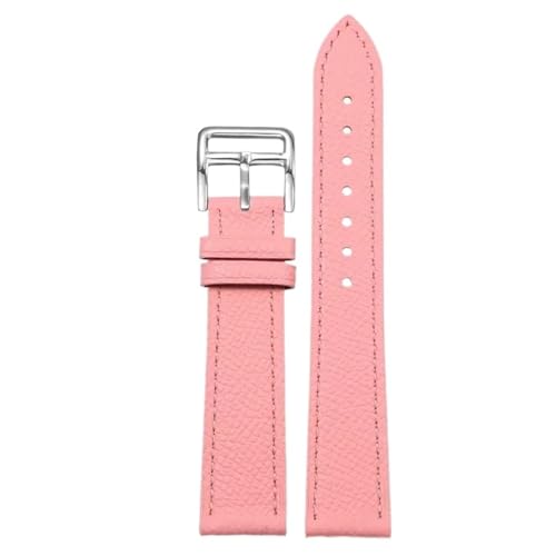 Lederarmband mit Schnellverschluss, Ersatzband for Damen und Herren(Pink-Silver,16mm) von Generic