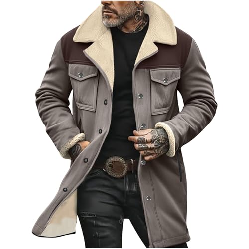 Lederjacke Herren Vintage Wildlederjacke Warm Gefüttert Winterjacke Winter Jeansjacke Outdoor Ledermantel Revers Wintermantel Reißverschluss Kunstlederjacke Lockerer Winterparka Die Discounter Lederjacke Herren Vintage Wildlederjacke Warm Gefüttert Winterjacke Winter Jeansjacke Outdoor Ledermantel Revers Wintermantel Reißverschluss Kunstlederjacke Lockerer Winterparka Die Discounter von Generic