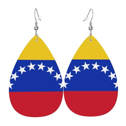 Lederohrringe Flagge Venezuelas Damen Ohrring Mode Ornamente Schmuck Ohrringe, Für Mädchen, Valentine'S Day, Festival von Generic