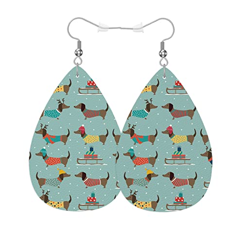 Lederohrringe Weihnachten Damen Ohrring Vintage-Stil 1 Paar Schmuck Ohrringe, Für Ouple, Wedding, Festival von Generic