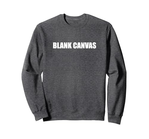 Leere Leinwand Sweatshirt, Unisex für Erwachsene, Anthrazit Meliert, L von Generic