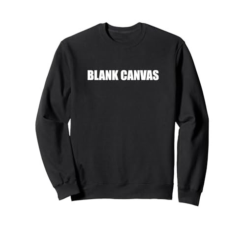 Leere Leinwand Sweatshirt, Unisex für Erwachsene, Schwarz, M von Generic