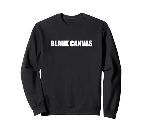 Leere Leinwand Sweatshirt, Unisex für Erwachsene, Schwarz, S von Generic