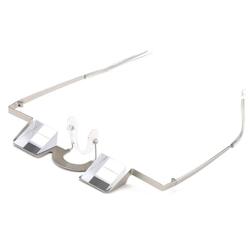 Legen Sie die Lesebrille - Horizontale Sicht Brillen | Leichte Prismenlinsen -Brillen für bequemes Buch lesen oder fernsehen, während sie im Bettsofa oder Liege ohne Nackenbelastung ruhen von Generic