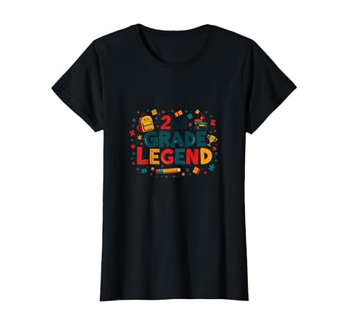 Legende der 2. Klasse: Schulstolz für Junge Leistungsträger T-Shirt, Damen, Schwarz, M von Generic