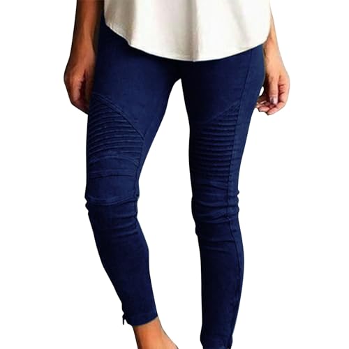 Leggings Damen, Scrunch Leggings Thermo Damen Sexy Leggings Mit Taschen Damen Yoga Hose Damen Leggings Damen Leggings Damen Push Up Sport Booty Scrunch Sportleggings Für(Marine,3XL) von Generic