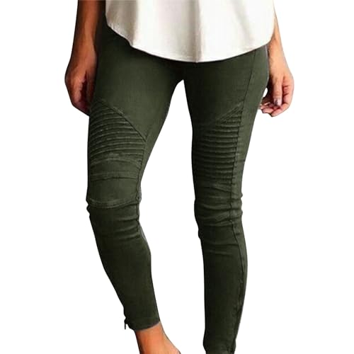 Leggings Damen, Sport Leggings Damen High Waist Sexy Leggings Mit Taschen Damen Yoga Hose Damen Leggings Damen Gym Leggings Damen Push Up Scrunch Sportleggings Für(Grün,XL) von Generic