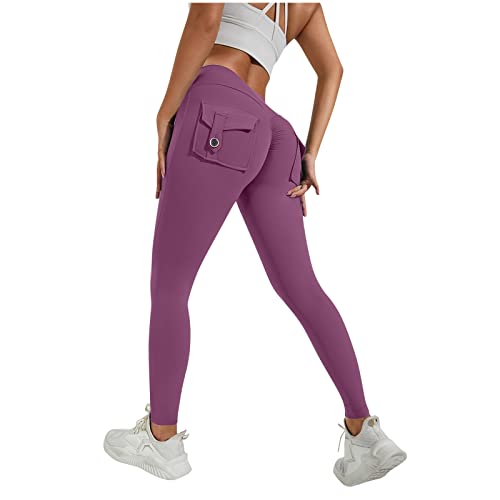 Leggings Damen, Sport Leggings Damen Sport Damen Weisse Hosen Damen Gym Sport Leggings High Waist Bauchweg Hose Scrunch Butt Lang Yogahose Damen Damen Leggings Winter Anzug Hose(A07,S) von Generic