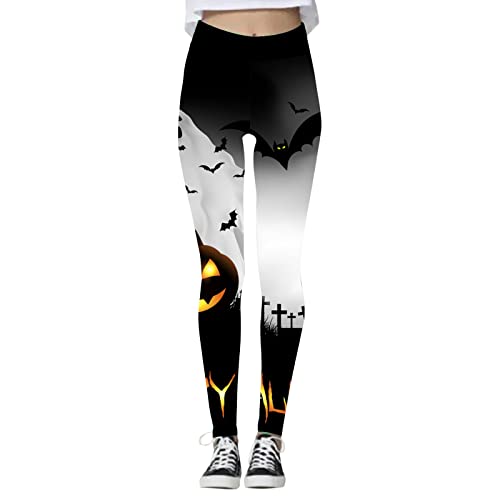 Leggings für Damen, Halloween Leggings, 3D Druck Bunte Leggings Comic Damen Yoga Fitness Hosen Damen Drucken Sporthose, Leggings für Party von Generic