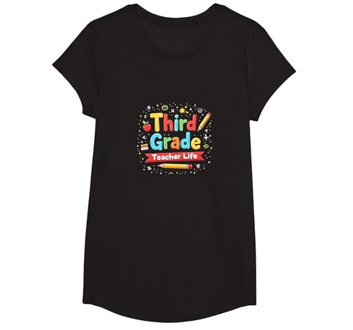 Lehrerleben der dritten Klasse: Buntes Bildungsabenteuer T-Shirt, Girls, Schwarz, XS Lehrerleben der dritten Klasse: Buntes Bildungsabenteuer T-Shirt, Girls, Schwarz, XS von Generic