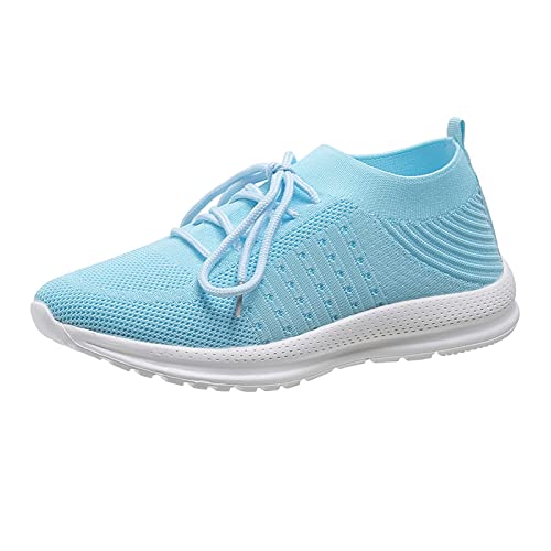 Leicht Schlupfschuhe Frauen - Air Cushion Hausschuhe mit Fussbett Damen Laufschuhe Schnürer Weich Bequem Fitnessschuhe Modische Atmungsaktive Sportschuhe 2024 Neue Orthopädische Sandalen Frauen von Generic