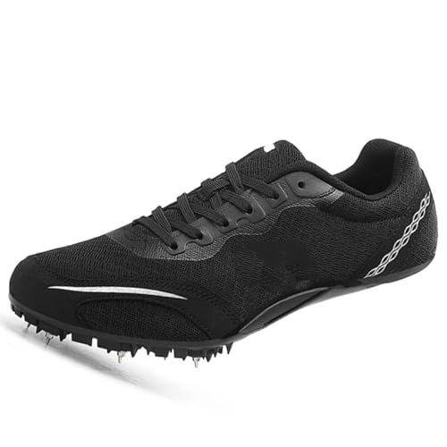 Leichtathletik Schuhe Männer Frauen 8 Spikes Schuhe Leichtathletik Mid Long Running Weitsprung Wettbewerb Sneakers(A,9.5/42) von Generic