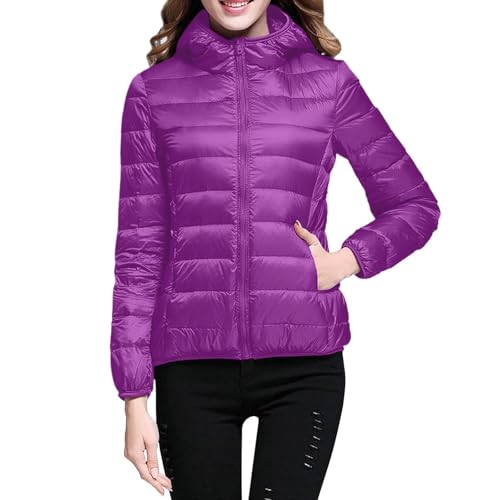 Leichte Daunenjacke Damen Pu f fer Jacke Damen Leichter Daunenmantel Lightweight Steppjacke Damen Leicht Packable Down Jacket Women Federleichte Daunenjacke Dünne Jacke Daunen (Dark Purple-a, XXXXXXL) Leichte Daunenjacke Damen Pu f fer Jacke Damen Leichter Daunenmantel Lightweight Steppjacke Damen Leicht Packable Down Jacket Women Federleichte Daunenjacke Dünne Jacke Daunen (Dark Purple-a, XXXXXXL) von Generic