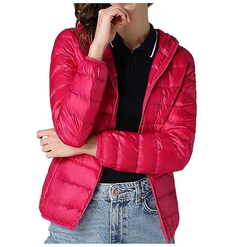 Leichte Daunenjacke Damen Puffer Jacke Damen Leichter Daunenmantel Lightweight Steppjacke Damen Leicht Packable Down Jacket Women Federleichte Daunenjacke Frauen Dünne Jacke Daunen von Generic