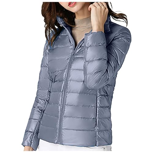 Leichte Daunenmantel Damen Daunenjacke Damen Leicht Packbar Puffer Jacke Steppjacke Damen Übergangsjacke Federleichte Dünne Leichter Steppmantel Winter Puffer Mantel Down Jacket von Generic
