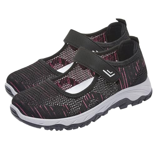 Leichte Sommerschuhe Damen Mesh - Damen Sommerschuhe Bequem Offen - Orthopädische Schuhe Damen Sommer Leicht Walkingschuhe Bequem Weite H Sommerschuhe Walking Kleid Schuhe Laufschuhe von Generic
