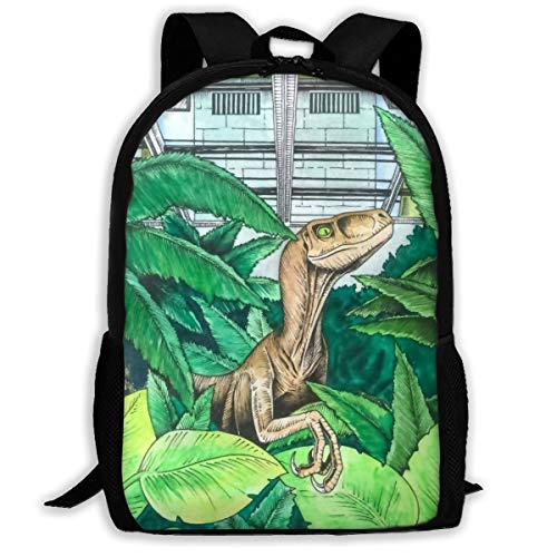 Leichter Studentenrucksack Cartoon-Dinosaurier Wanderrucksack Perfekt Laptoptasche Für Job, Camping, Geschenk, 42X32X14Cm von Generic