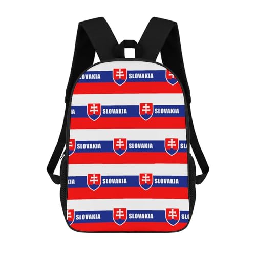 Leichter Wanderrucksack Slowakische Slowakei Flagge Laptop-Rucksack Stylische Studentenrucksack Für Reisen, Schule, Freizeit, 42X32X14Cm Leichter Wanderrucksack Slowakische Slowakei Flagge Laptop-Rucksack Stylische Studentenrucksack Für Reisen, Schule, Freizeit, 42X32X14Cm von Generic