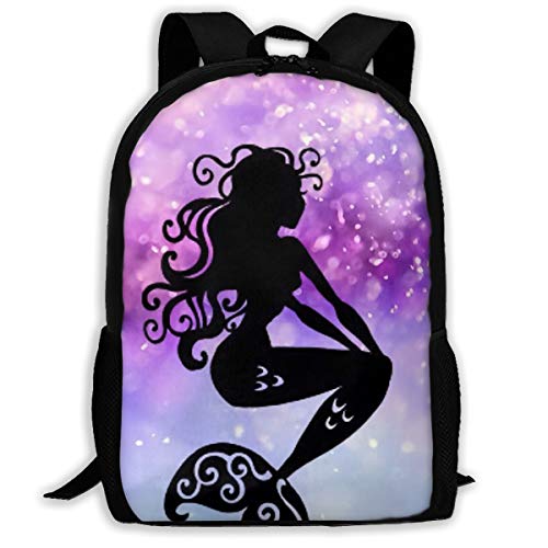 Leichter Wanderrucksack Wunderschöner Meerjungfrau-Regenbogen Laptoptasche Multifunktion Tasche Für Schule, Reisen, Universität, 42X32X14Cm von Generic