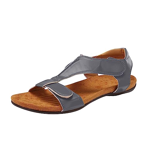 Leinen Sandalen Damen Klobige Schuhe Heben Höhere Sandalen Damen Sommer Elegant Mit Keilabsatz Arbeitsschuhe Modisch Trekkingschuhe Vielseitig Flache Schuhe Weich rutschfest Freizeitsandalen von Generic