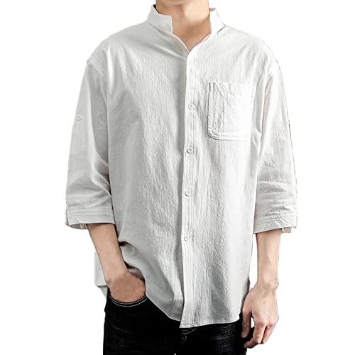 Leinenhemd Herren 3/4 Arm Oberteile Tops Hemden Männer Sommerhemd Kurzarmhemd Sommerhemd Herren Regular Fit Freizeithemd Weiß XXL Leinenhemd Herren 3/4 Arm Oberteile Tops Hemden Männer Sommerhemd Kurzarmhemd Sommerhemd Herren Regular Fit Freizeithemd Weiß XXL von Generic