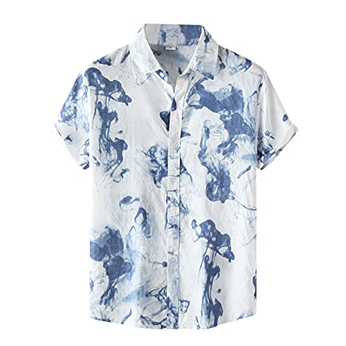 Leinenhemd Herren Hemden Kurzarm Freizeithemd Funky Hawaii Hemd Lässig Button Down Lässig Button Down Sommerhemde Locker Henley Shirt Strand Atmungsaktives Kurzarmhemd Männer Leinenhemd Herren Hemden Kurzarm Freizeithemd Funky Hawaii Hemd Lässig Button Down Lässig Button Down Sommerhemde Locker Henley Shirt Strand Atmungsaktives Kurzarmhemd Männer von Generic