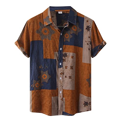 Leinenhemd Herren Hemden Kurzarm Freizeithemd Funky Hawaii Hemd Lässig Button Down Lässig Button Down Sommerhemde Locker Henley Shirt Strand Atmungsaktives Kurzarmhemd Männer Leinenhemd Herren Hemden Kurzarm Freizeithemd Funky Hawaii Hemd Lässig Button Down Lässig Button Down Sommerhemde Locker Henley Shirt Strand Atmungsaktives Kurzarmhemd Männer von Generic