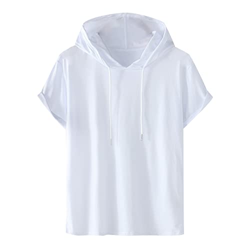 Leinenhemd Herren Langarm mit Kapuze Sommer Hoodie Dünn Hawaii Hemd Männer Einfarbig Lässig Sommerhemd Freizeithemden Langarmshirt Linen Kapuzenhemd Angebote des Tages Heute Damen von Generic