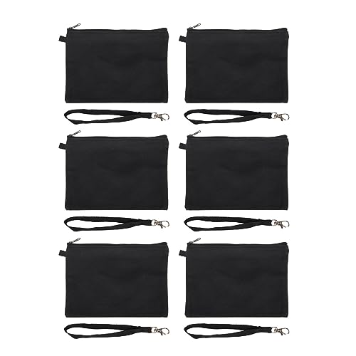 Leinwand-Kosmetiktasche, 10-teiliges Federmäppchen für Reisen, 10-teiliges Set, Schwarz, Reise-Geldbörse, Beutel, Baggie-Bleistift, Bleistift für Halter, Stifttasche, von Generic