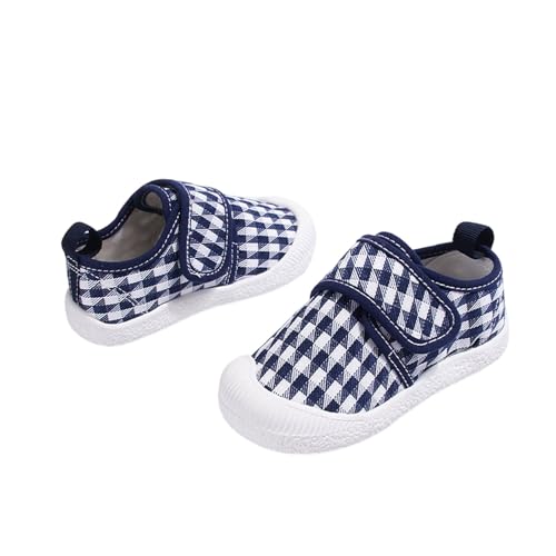 Leinwand Schuhe Mädchen Karierter Druck Segeltuch Sneakers Lässige Bequeme Freizeitschuhe Flache Schuhe,Atmungsaktiv Sportschuhe, Klassische Turnschuhe für den Alltag von Generic