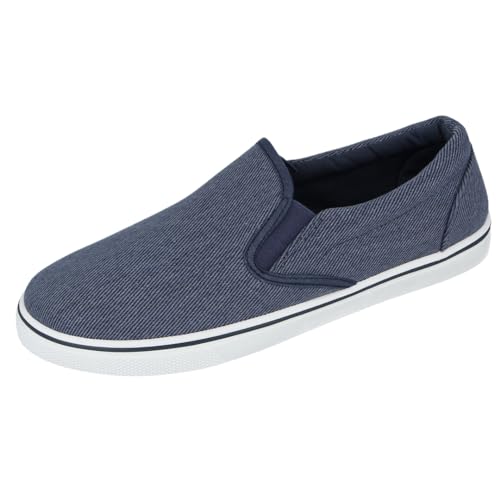 Leinwand-Slipper für Herren, Sommerschuhe, Blau - denim-blau - Größe: 44 / 10 UK von Generic
