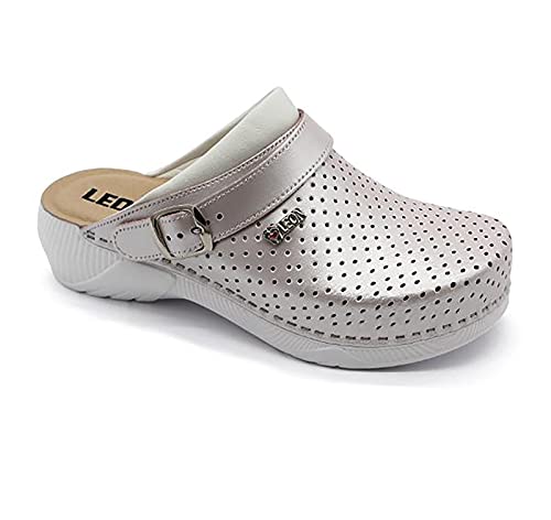 Leon 3300 Komfortschuhe Lederschuhe Pantolette Hausschuhe Clog (Numeric_41) von LEON