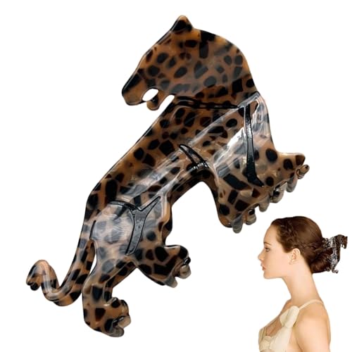 Leopard Haar Clip - Tier Form Haar Klaue Clamp | Leopard Form Medium Haar Klaue | Acryl Bunte Haar Styling Zubehör Mode Kopfbedeckung | Haar Funky Haarspange Für Frauen Mädchen von Generic