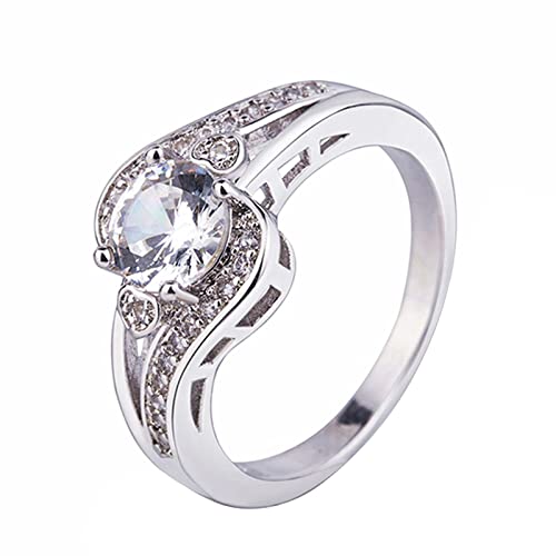 Lesezeichen Der Ringe Ring Schmuck Vergoldet Farbe Liebesring Einfacher runder Steinring (O, One Size) von Generic