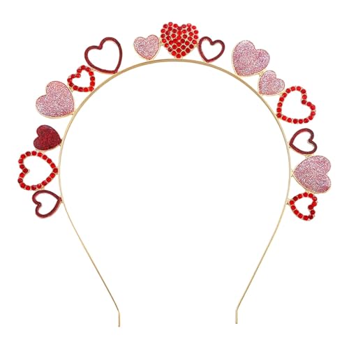 Liberzer-Herz-Headband-Crystal Headband Headband Head-Head Kopfband für Frauen, Herz-Haarband | Geschenk für Mädchen, funkelnde Herz-Kopfbedeckung, Freuden von Generic