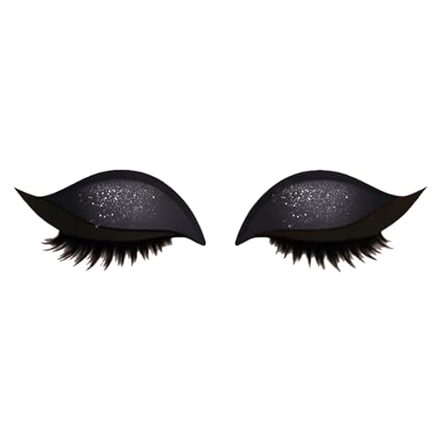 Lidschatten temporäre Tattoos Aufkleber,Lazy Eye Shadow Wimpernpflaster,wiederverwendbare Augenlid- Wimpernaufkleber für Mädchen,für Maskerade Party Karneval Festival (A) von Generic